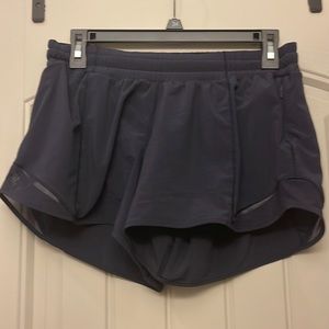 Navy lululemon hotty hot shorts size 10